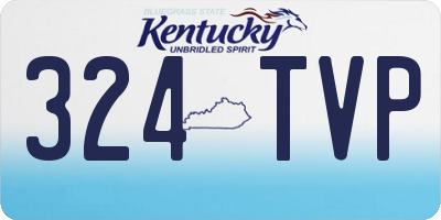 KY license plate 324TVP