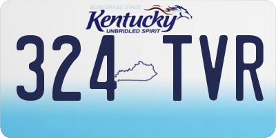 KY license plate 324TVR