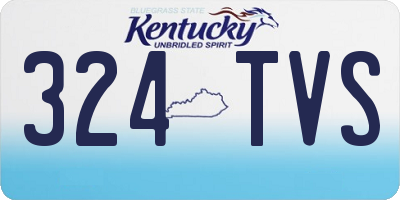 KY license plate 324TVS