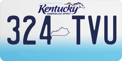 KY license plate 324TVU