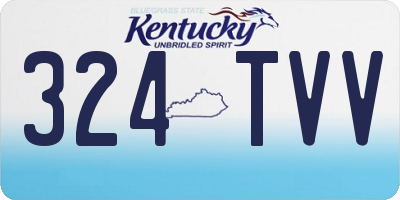 KY license plate 324TVV