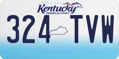 KY license plate 324TVW