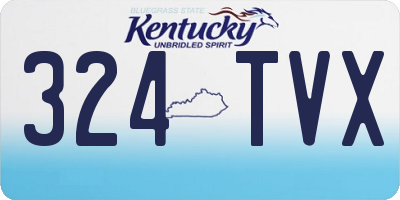 KY license plate 324TVX