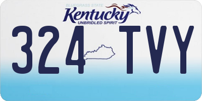 KY license plate 324TVY