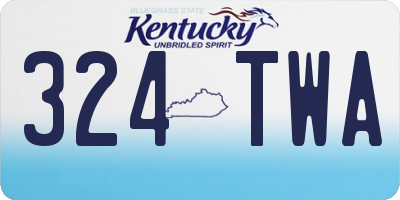 KY license plate 324TWA