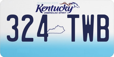 KY license plate 324TWB