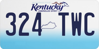 KY license plate 324TWC