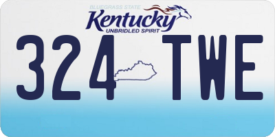 KY license plate 324TWE
