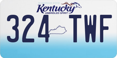 KY license plate 324TWF