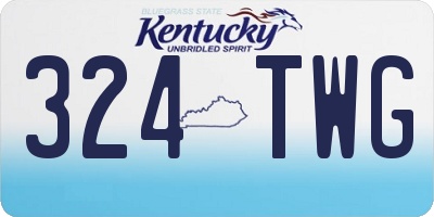 KY license plate 324TWG