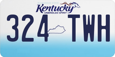 KY license plate 324TWH