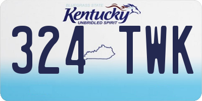 KY license plate 324TWK
