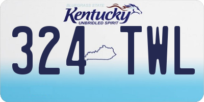 KY license plate 324TWL