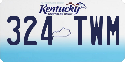 KY license plate 324TWM