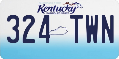 KY license plate 324TWN