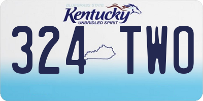 KY license plate 324TWO
