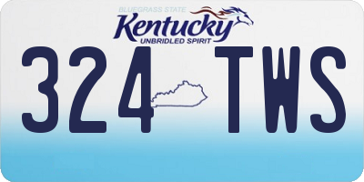 KY license plate 324TWS