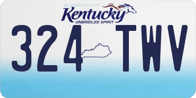 KY license plate 324TWV