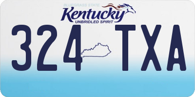 KY license plate 324TXA
