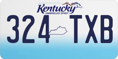 KY license plate 324TXB