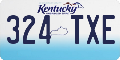 KY license plate 324TXE