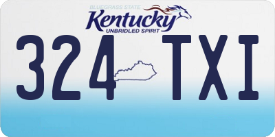 KY license plate 324TXI