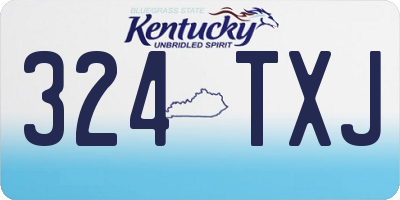 KY license plate 324TXJ