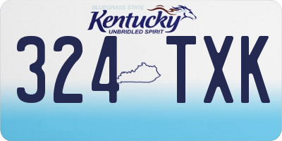 KY license plate 324TXK