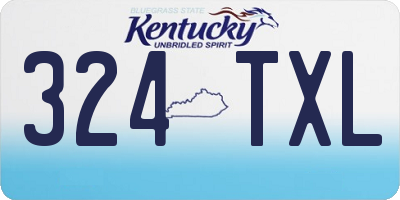 KY license plate 324TXL