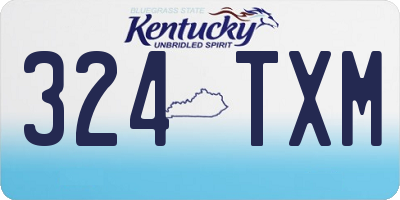 KY license plate 324TXM