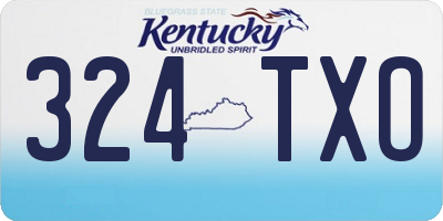 KY license plate 324TXO