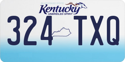 KY license plate 324TXQ