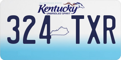 KY license plate 324TXR