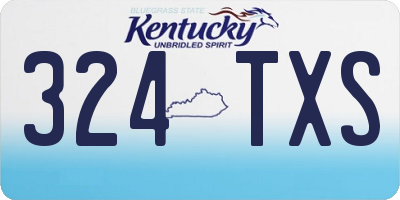 KY license plate 324TXS