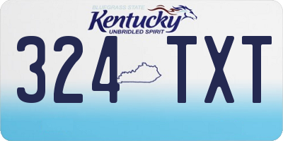 KY license plate 324TXT