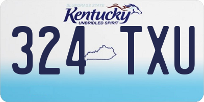 KY license plate 324TXU