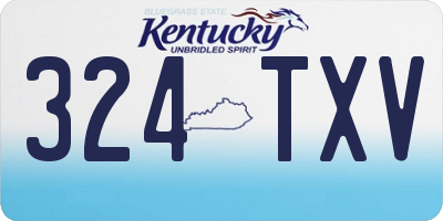 KY license plate 324TXV