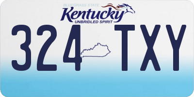 KY license plate 324TXY