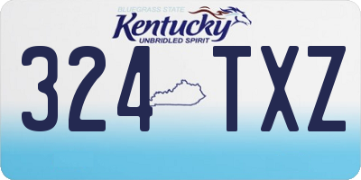 KY license plate 324TXZ