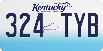 KY license plate 324TYB