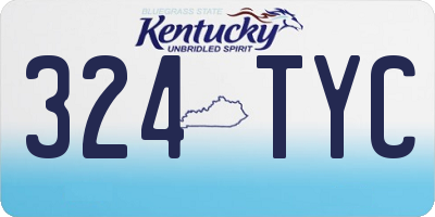 KY license plate 324TYC