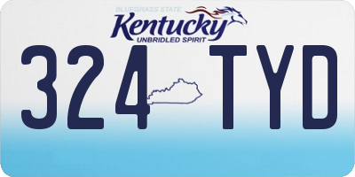 KY license plate 324TYD