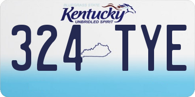 KY license plate 324TYE