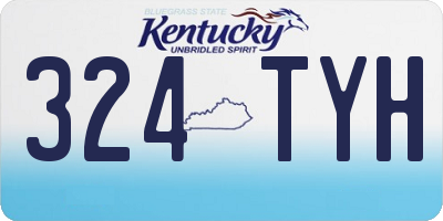 KY license plate 324TYH