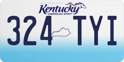 KY license plate 324TYI