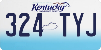 KY license plate 324TYJ