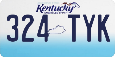 KY license plate 324TYK