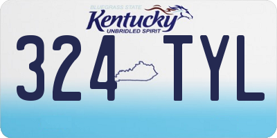 KY license plate 324TYL