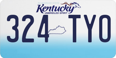 KY license plate 324TYO