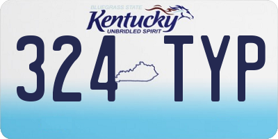 KY license plate 324TYP